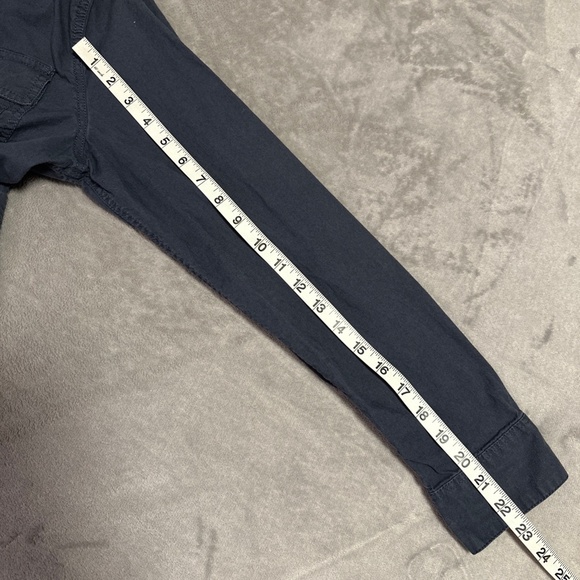 Gap Button-Up Shacket Hooded Men's Medium Blue Lightweight Utility Shirt Gorp - Picture 4 of 10